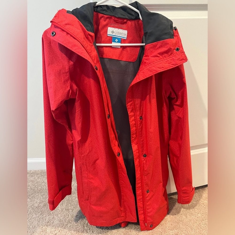 Columbia mid length rain jacket - Women’s Small